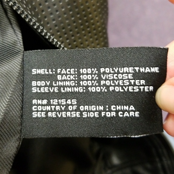 London For black faux leather biker jacket NWT AS Rk w dresses - Picture 8 of 9